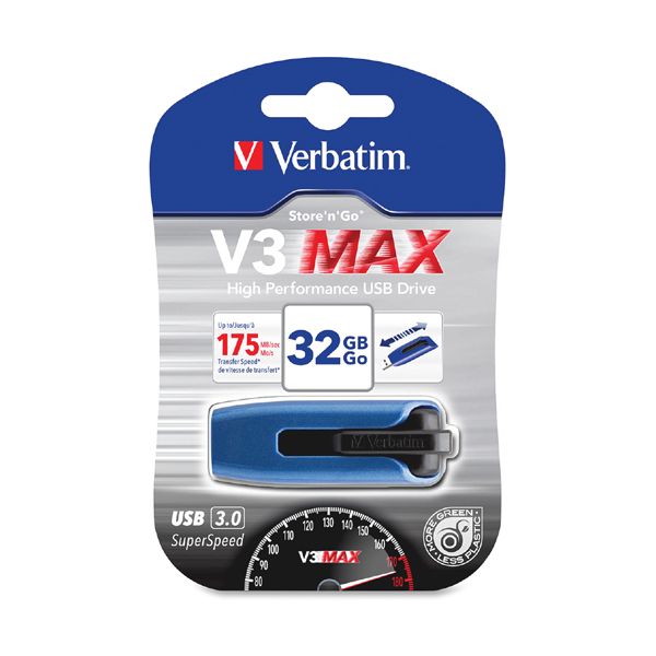 IGRMRG8795 Verbatim 32GB Store 'n' Go V3 Max USB 3.0 Flash Drive