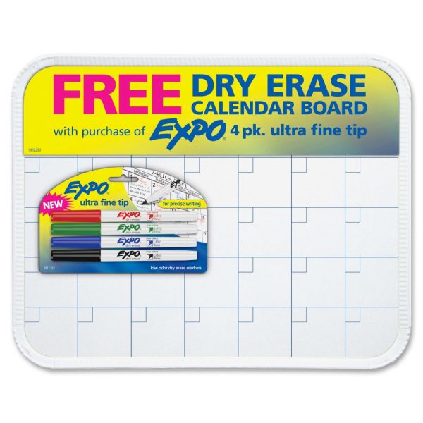EXPO Dry Erase Calendar Board with Dry Erase Markers