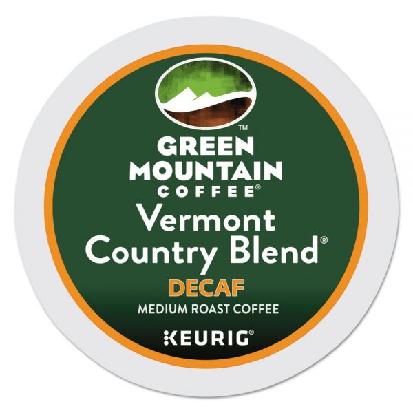 GMT7602 Green Mountain Coffee Vermont Country Blend Decaf Coffee K-Cups, 24/Box