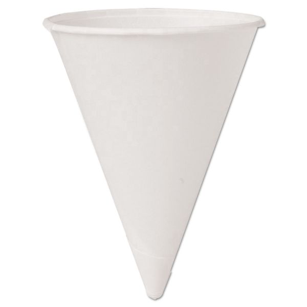 SCC4BR Dart Cone Water Cups, Cold, Paper, 4oz, White, 200/Pack