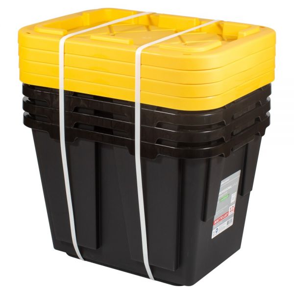 Greenmade Store-All Storage Crate - Medium, Stackable, Made In USA (4-Pack)
