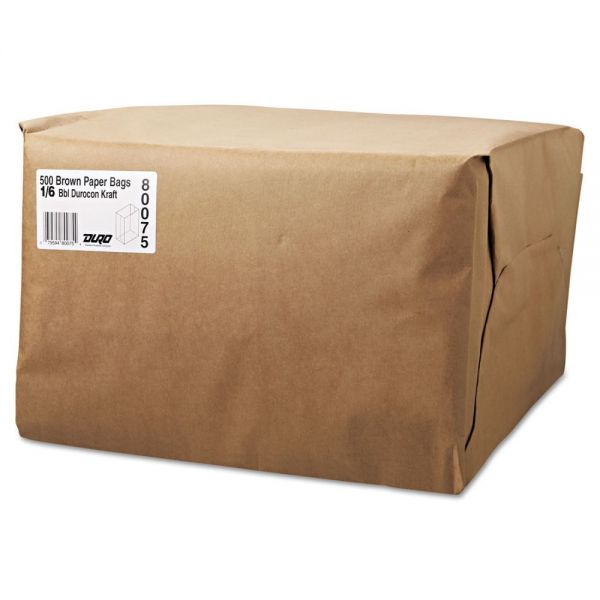 BAGSK1652 General 1/6 BBL Paper Grocery Bag, 52lb Kraft, Standard 12 x 7 x 17, 500 bags