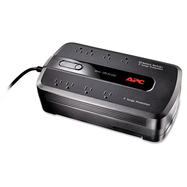 APWBE650G1 APC BE650G1 Back-UPS ES 650 Battery Backup System, 8 Outlets, 650VA, 365 J