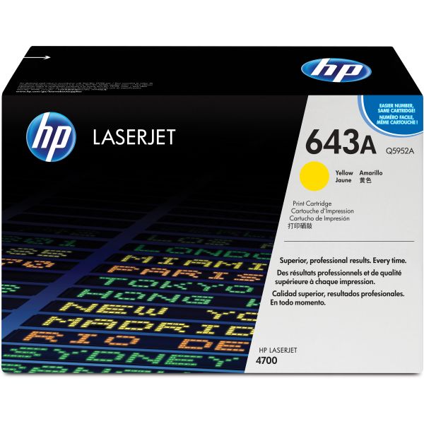 HEWQ5952A HP 643A, (Q5952A) Yellow Original LaserJet Toner Cartridge