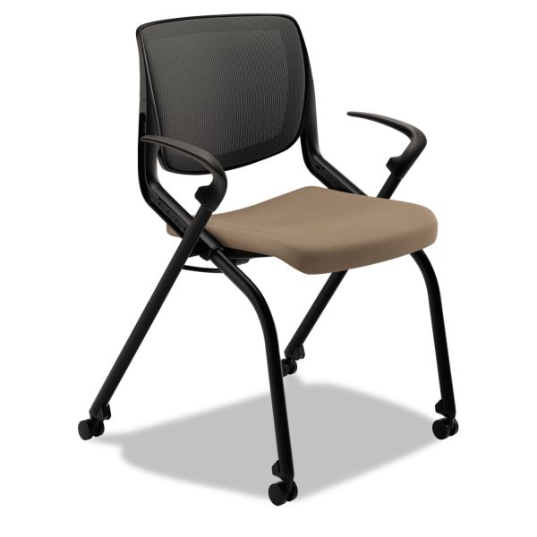 HONMN202SDCU24 HON Motivate Seating Nesting/Stacking Flex-Back Chair, Morel/Shadow/Black
