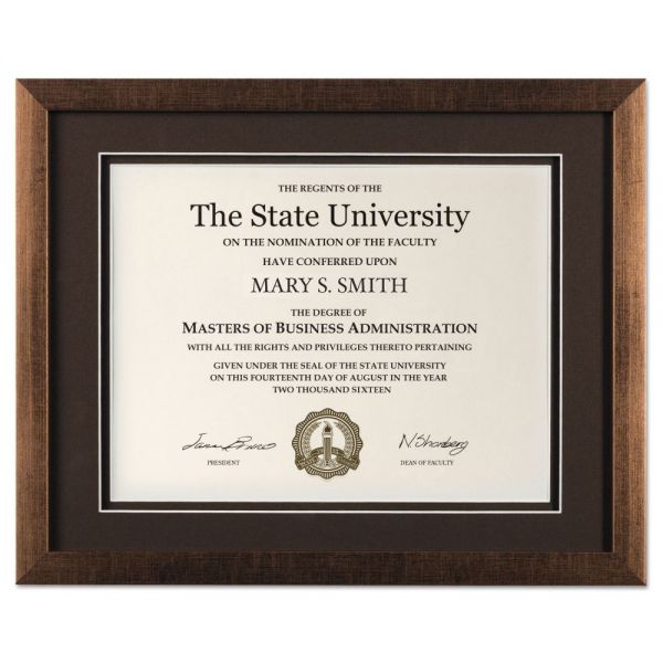 DAXN59514BT DAX Textured Gallery Document Frame, Bronze, 11 x 14