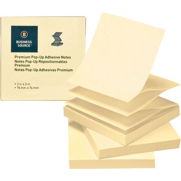 BSN36617 Business Source 3" x 3" Pop-Up Adhesive Note Pads