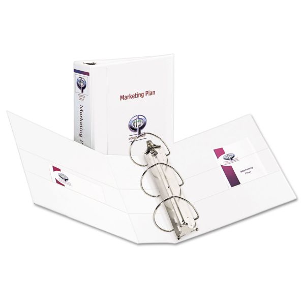 AVE09801 Avery Durable 3-Ring View Binder w/Nonlocking EZD Rings, 4" Capacity, White