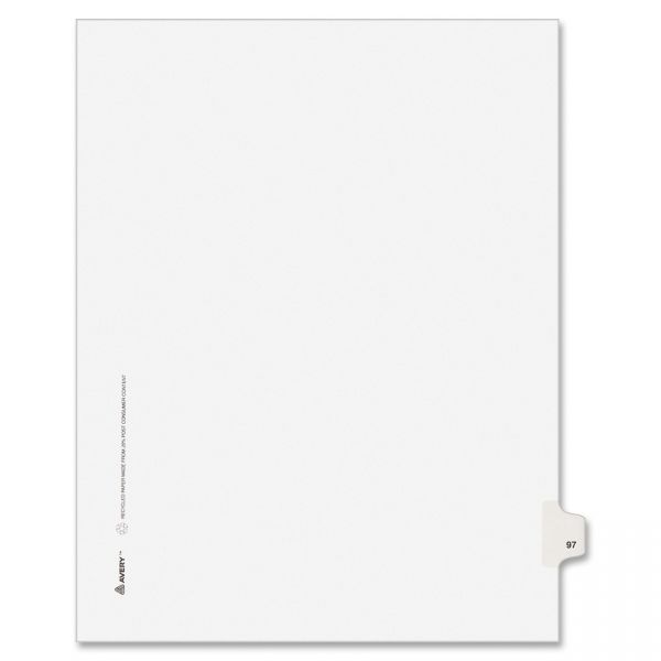 AVE01097 Avery Individually Numbered Legal Index Dividers