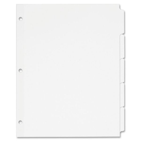 AVE11506 Avery Write-On Plain-Tab Dividers, 5-Tab, White Tab, Letter, 36 Sets