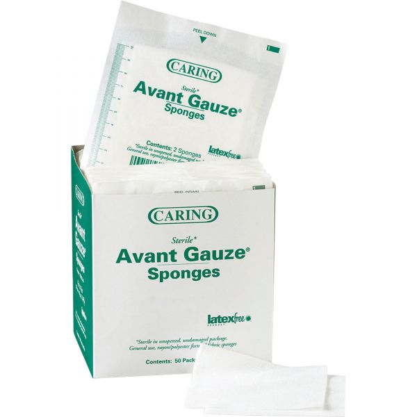MIIPRM21224 Caring Sterile Avant Gauze Sponges