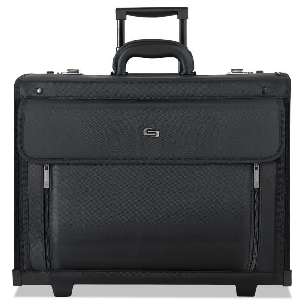 USLPV784 Solo Classic Rolling Catalog Case, 16", 18" x 8" x 14", Black