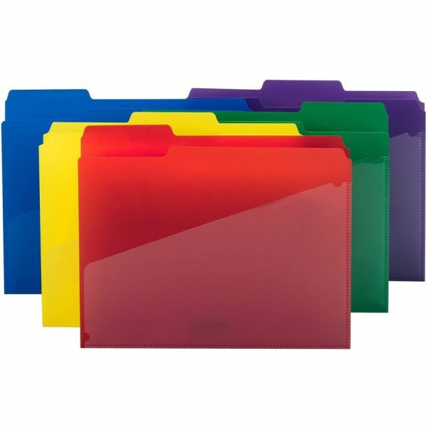 Smead Poly Folders With Slash Pocket, Letter Size, Assorted Colors ...