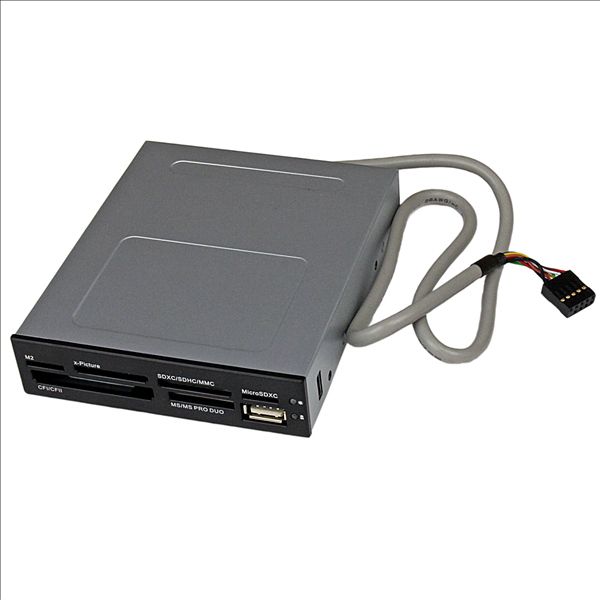 SYNX3596369 StarTech.com 3.5in Front Bay 22-in-1 USB 2.0 Internal Multi Media Memory Card Reader - Black