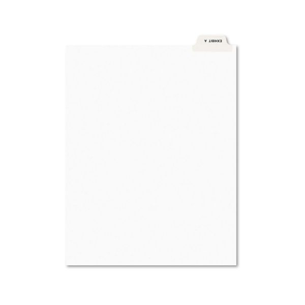 AVE11940 Avery Avery-Style Preprinted Legal Bottom Tab Divider, Exhibit A, Letter, White, 25/PK