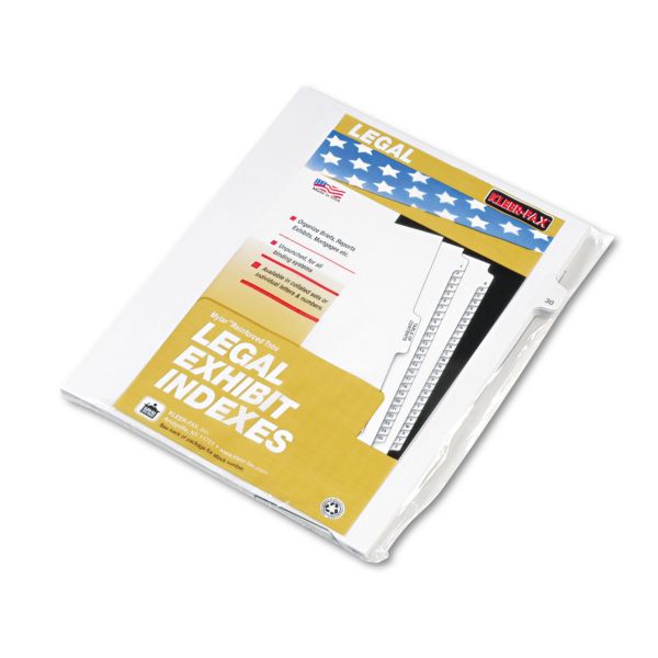 KLF82230 Kleer-Fax 80000 Series Legal Index Dividers, Side Tab, Printed "30", 25/Pack