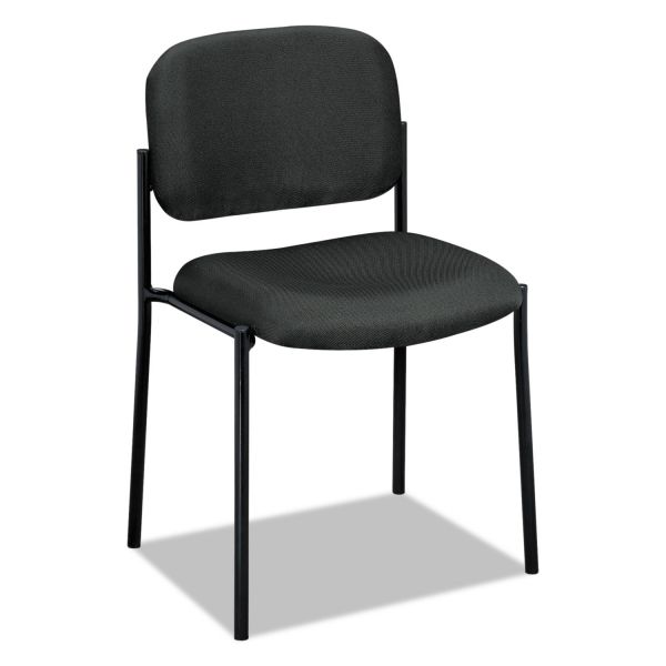 BSXVL606VA19 HON VL606 Series Stacking Armless Guest Chair, Charcoal Fabric