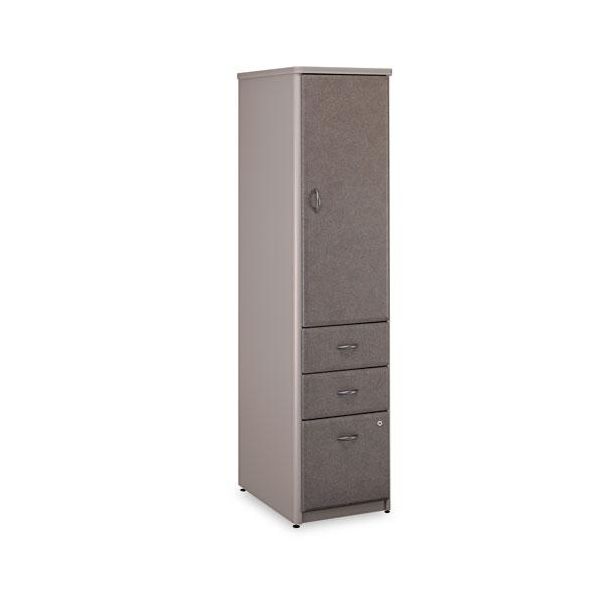 BSHWC14575 SERIES A VERTICAL LOCKER, PEWTER/WHITE SPECTRUM, 16-5/8WX20-3/4DX66-3/8H by Bush Furniture