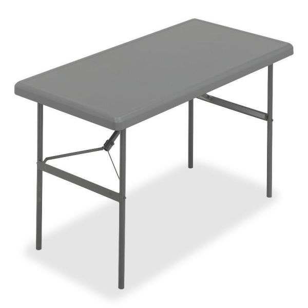 ICE65207 Iceberg IndestrucTables Too 1200 Series Resin Folding Table, 48w x 24d x 29h, Charcoal