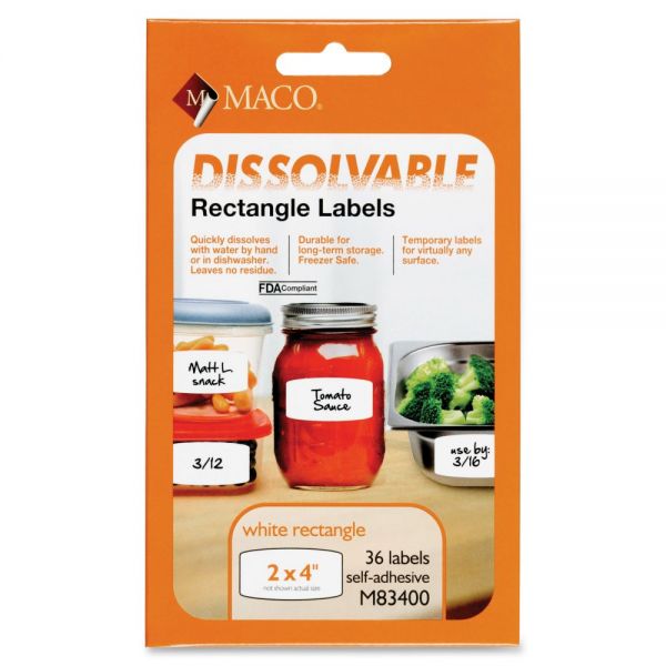 MACM83400 Maco Dissolvable Labels