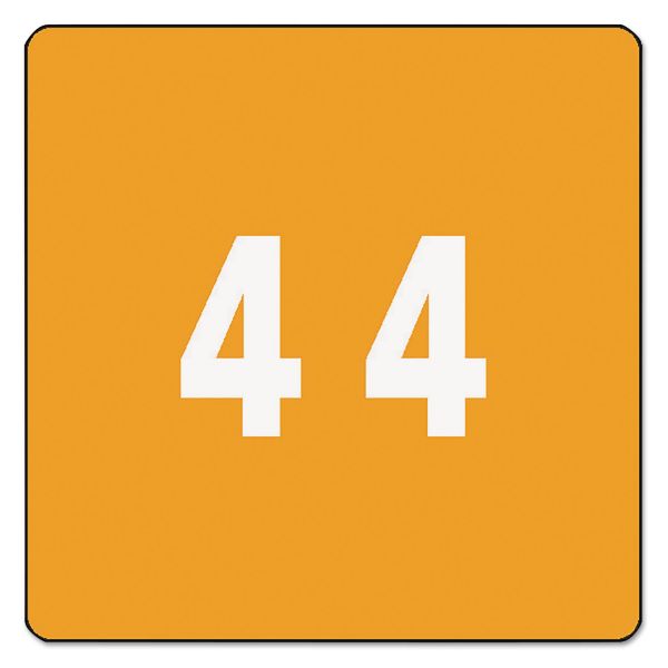 SMD67424 Smead Single Digit End Tab Labels, Number 4, Orange, 250/Roll