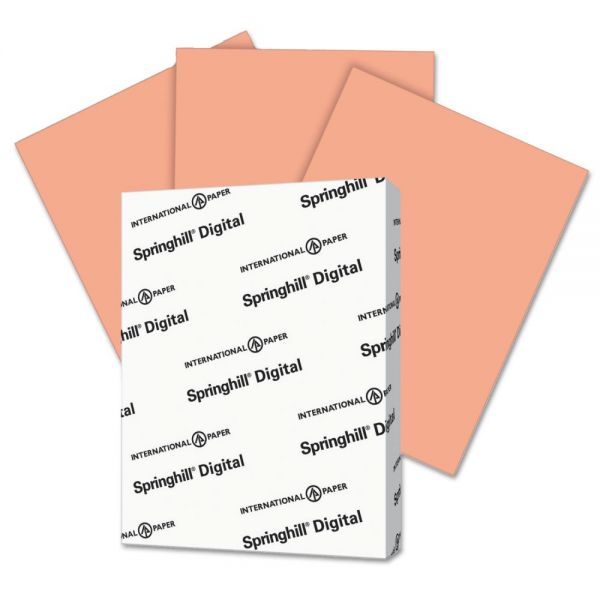 SGH085300 Springhill Digital Index Color Card Stock, 110 lb, 8 1/2 x 11, Salmon, 250 Sheets/Pack