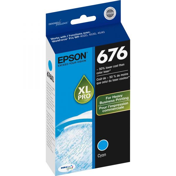 SYNX3051641 Epson 676 XL Cyan High Yield Ink Cartridge (T676XL220)