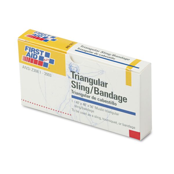 FAOAN5071 First Aid Only First-Aid Refill Sling/Tourniquet Triangular Bandages, 40" x 40" x 56", 10/Pack