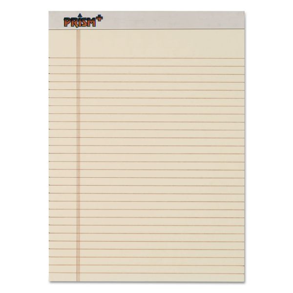 TOP63130 TOPS Prism Plus Colored Legal Pads, 8 1/2 x 11 3/4, Ivory, 50 Sheets, Dozen