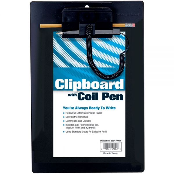 MMF258470004 MMF Wedgy Pen Plastic Clipboard