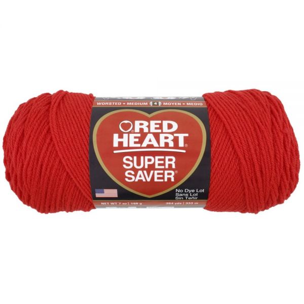 NOTM064755 Red Heart Super Saver Yarn - Hot Red