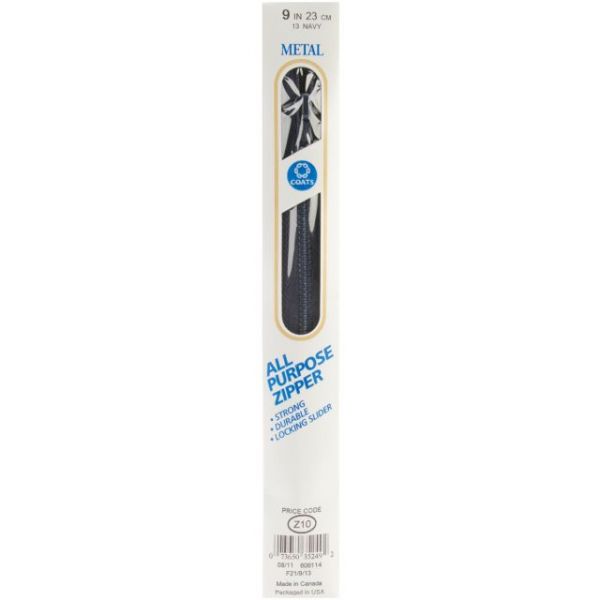 NOTM030512 All-Purpose Metal Zipper 9"