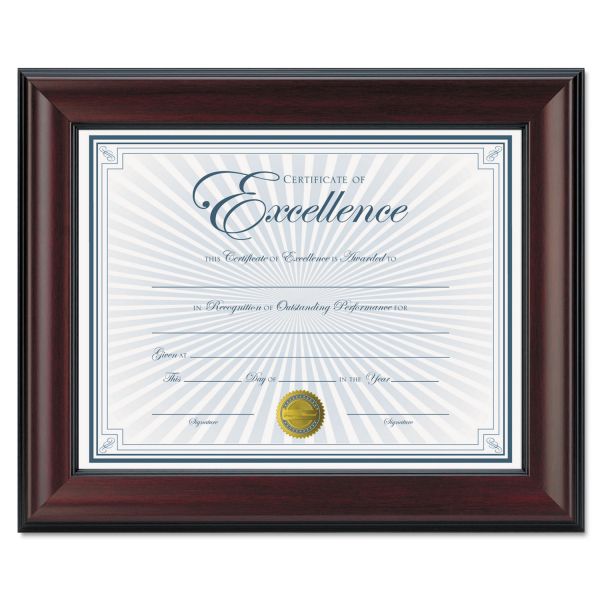 DAXN3246N1T DAX Rosewood Document Frame, Wall-Mount, Plastic, 8 1/2 x 11
