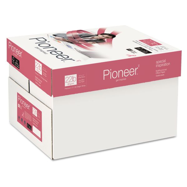 SNAPIO1122F Pioneer Multipurpose Paper, 99 Brightness, 22 lb, 8 1/2 x 11, Bright White, 5000 Sheets/Carton
