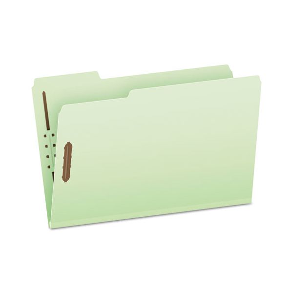 PFX17186 Pendaflex Pressboard Folders, 2 Fasteners, 2" Expansion, 1/3 Tab, Legal, Green, 25/Box