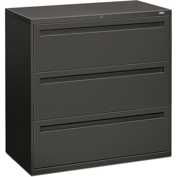 HON793LS HON 700 Series Three-Drawer Lateral File, 42w x 19-1/4d, Charcoal