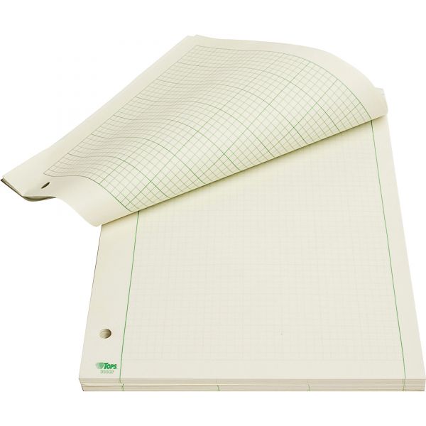 TOP35502 TOPS Engineering Computation Pad, 8 1/2 x 11, Green, 200 Sheets