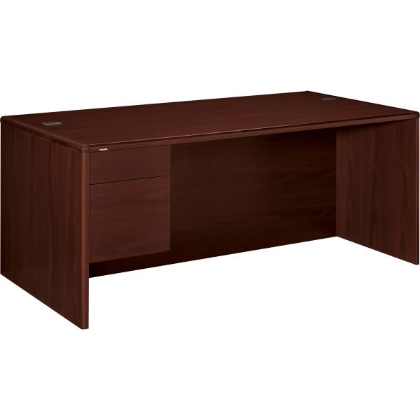 HON10786LNN HON 10700 Series Left Pedestal Desk | 1 Box / 1 File Drawer | 72"W
