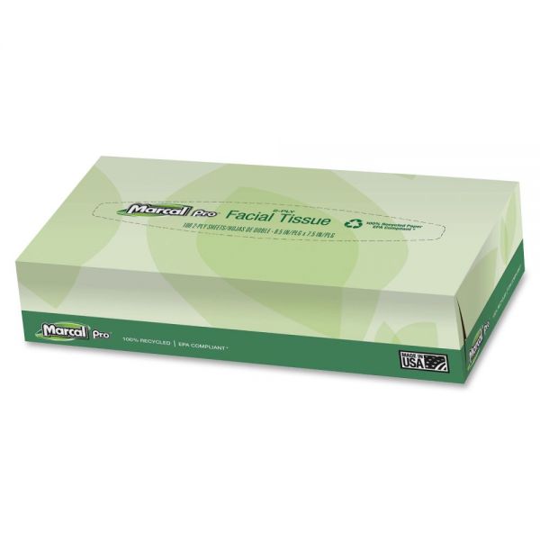 MRC2930CT Marcal Pro 100% Recycled Facial Tissue