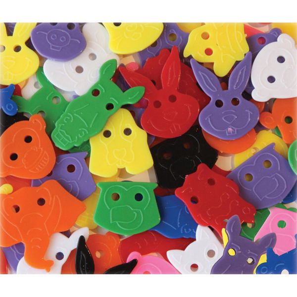 CKC6601 ChenilleKraft Delightful Animal Face Buttons