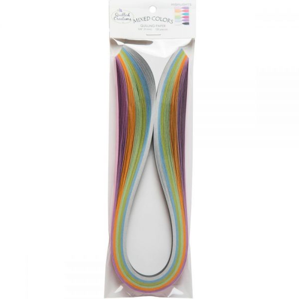 NOTM342183 Quilling Paper Pack Mixed Highlights .375" 100/Pkg