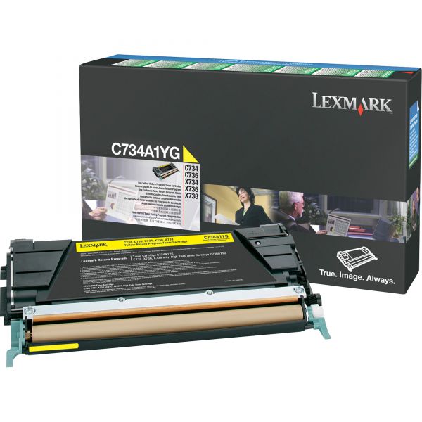 SYNX2397612 Lexmark C734A1YG Yellow Return Program Toner Cartridge