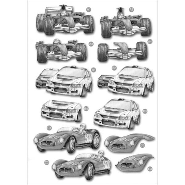 NOTM321300 3D Die-Cut Decoupage Sheet 8.3"X11.69"