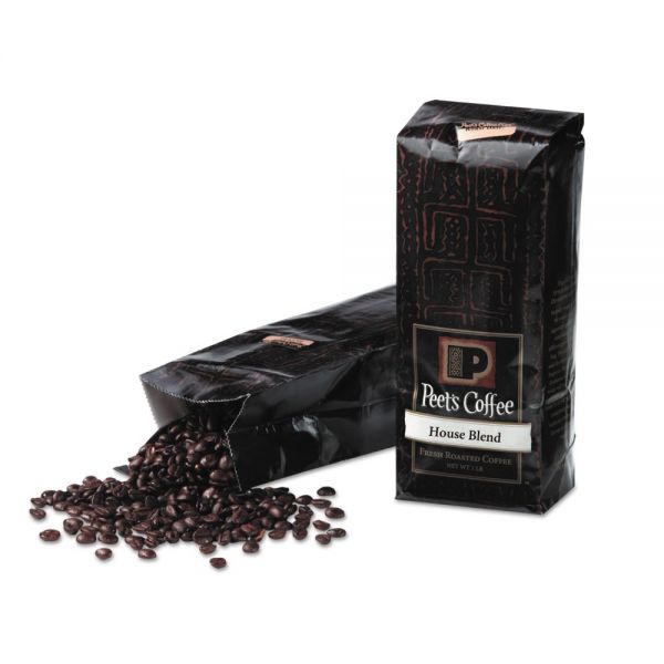 PEE500350 Peet's Coffee & Tea Bulk Coffee, House Blend, Whole Bean, 1 lb Bag