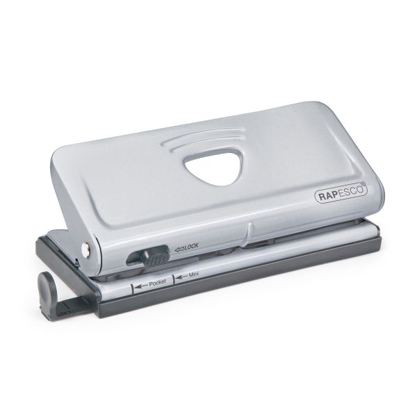RPC1344 Rapesco Adjustable 6-Hole Organizer/Diary Punch (Silver)