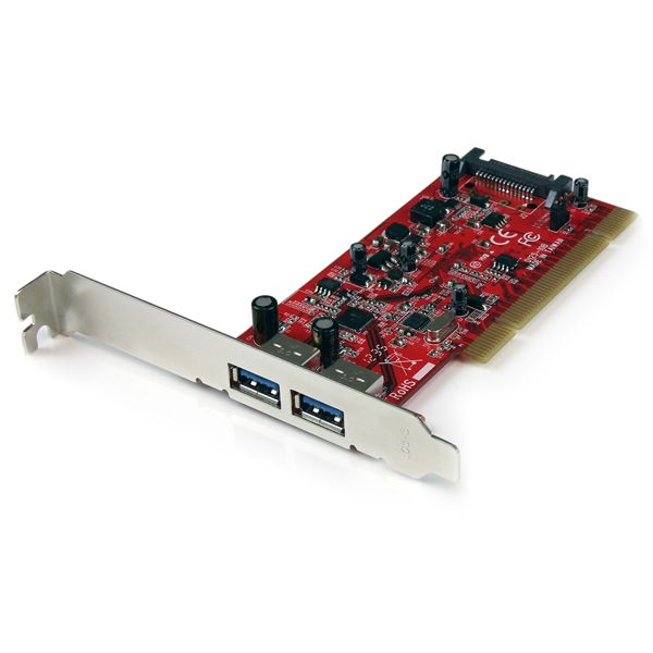 SYNX3442293 StarTech.com 2 Port PCI SuperSpeed USB 3.0 Adapter Card with SATA Power
