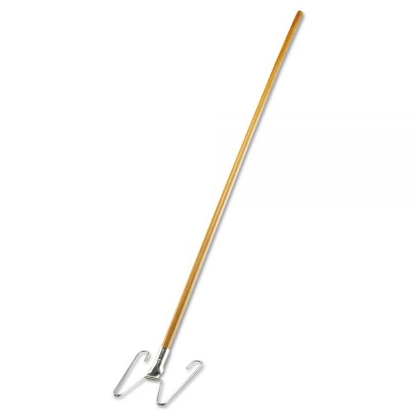 RCPU110 Rubbermaid Commercial Wedge System Dust Mop Handle/Frame, 54", Natural/Chrome