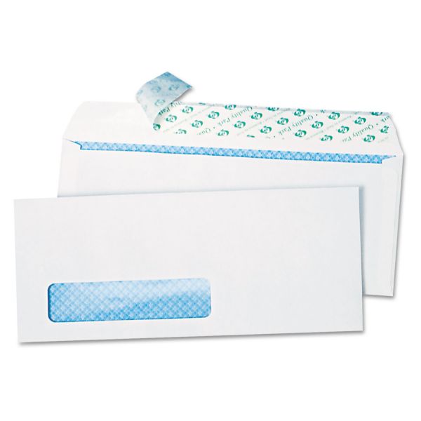 QUA69222B Quality Park Redi Strip Security Tinted Window Envelope, #10, 4 1/8 x 9 1/2, White, 1000/Box