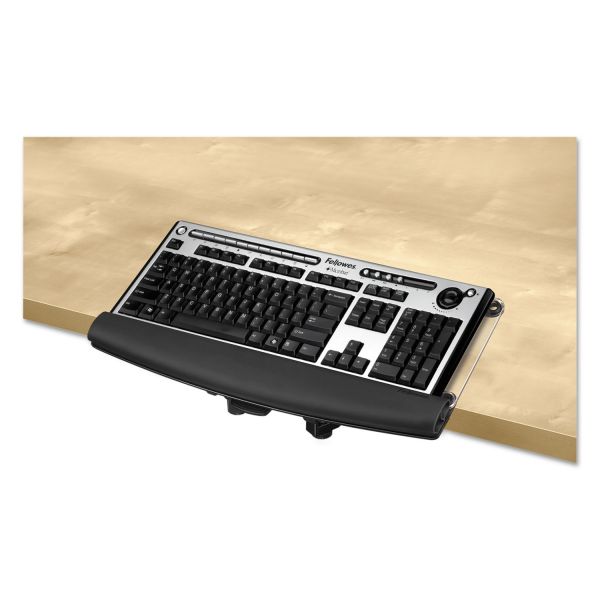 FEL9473401 Fellowes I-Spire Series Desktop Edge Keyboard Lift, 18 4/9 x 8 3/8, Black/Gray