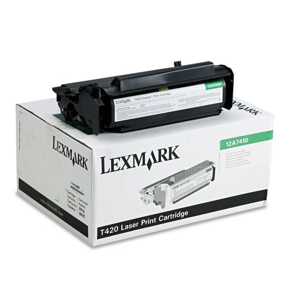 LEX12A7410 Lexmark 12A7410 Toner, 5000 Page-Yield, Black